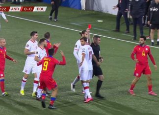 Неверојатно! Андора доби црвен картон во 15. секунда на мечот со Полска