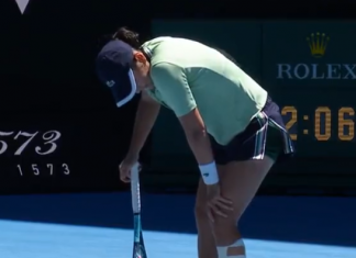 АО: Тан поради силни болки во инвалидска количка го напушти теренот