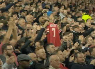 Респект: Аплаузи и „You’ll Never Walk Alone“ како поддршка за Кристијано Роналдо (ВИДЕО)
