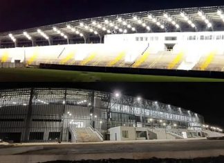 Се запалија рефлекторите на стадионот во Битола