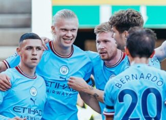 „Граѓаните“ убедливи во Вулверхемптон, Халанд со гол и рекорд (видео)