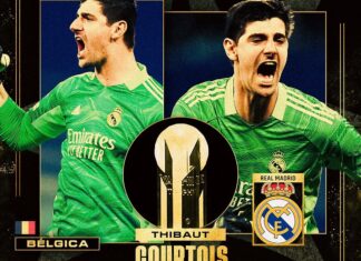 Тибо Куртоа со трофејот „Лав Јашин“