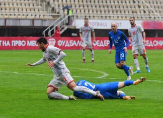 Македонија води: Елмас изнуди пенал, Барди ја тресе мрежата (видео)