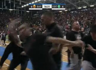 Дербито е прекинато: Чкембари влегоа во СЦ „Јане Сандански“ и настана хаос (ВИДЕО)