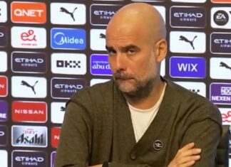 Пеп за маките пред мечот со Фулам: Ќе играме на сува трева, а не сме навикнати на тоа