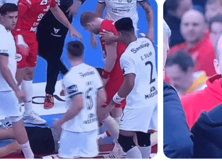 Данскиот судија Мадсен се струполи на теренот на дуел од ЛШ