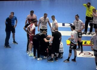 Данскиот ракометен судија повторно се урна на теренот