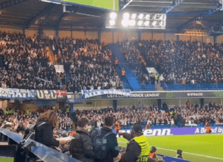 Шоу во Лондон: Еве како данските навивачи го тресеа “Стемфорд Бриџ“! (ВИДЕО)