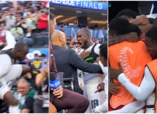 Постигна гол, ја прелета оградата и го прегрна Анри викајќи: Ти си мојот идол (ВИДЕО)