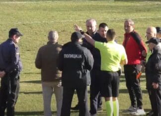 Трето полувреме во Кратово: Инцидент и црвен картон за Васоски (ВИДЕО)