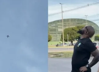 Тренингот на Бразил прекинат од дрон (ВИДЕО)