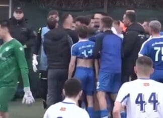 Хаос во Тетово: Прекин на дербито Тетекс – Влазрими откако гостите го нападнаа судијата Младеновски! (ВИДЕО)