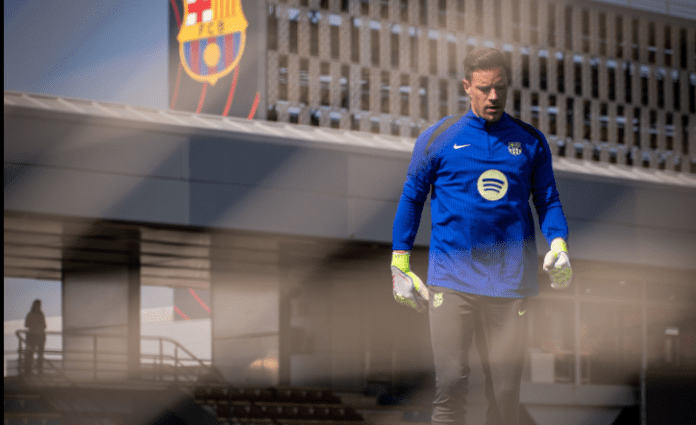 Ter Stegen na trening