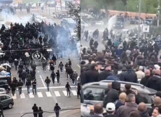 Рим синоќа беше во „урбана герилска војна“, 13 полицајци повредени (ВИДЕО)