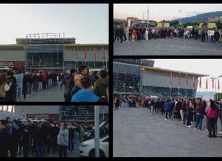 Редици пред „Борис Трајковски“, Грците ги чека „навивачки пекол“ (ФОТО)