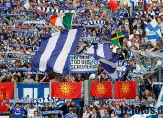 Навивачите на Шалке пристигнуваат како засилување вечерва во Лозана