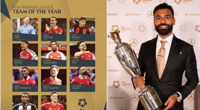 Англичаните го одбраа „Тимот на сезонатa“ 2024/25, Салах е најдобиот фудбалер!