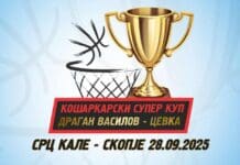 Суперкупот „Драган Василов-Цевка“ ќе се игра на 28.септември, во СРЦ „Кале“ во Скопје