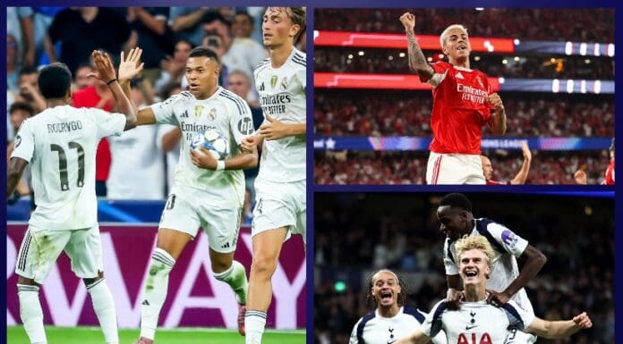 ЛШ полувреме: Олимпик одличен на „Бернабеу“, Бенфика и Тотенхем со минимална предност