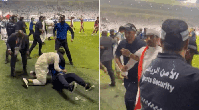 Скандал на квалификацискиот натпревар за СП – се степаа навивачи и играчи (ВИДЕО)