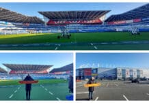 Фудбалерите ќе играат на „тепих“ терен, „црвено-жолтата“ боја веќе блеска во Кардиф!