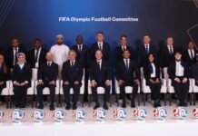 Претседателот Омерагиќ на состанокот на Олимпискиот фудбалски комитет на ФИФА во Доха