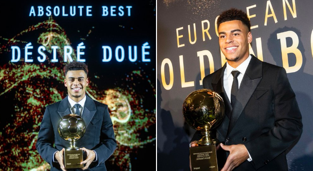 Дезире Дуе е “Голден бој“ за 2025! Починатиот Диого Жота прогласен за “Златен играч“!(ФОТО)