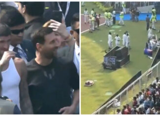 Хаос во Индија: Само што си замина Меси – на теренот летаа шишиња (ВИДЕО)