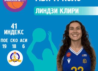 Линдзи Клири е МВП на колото во Прва лига жени