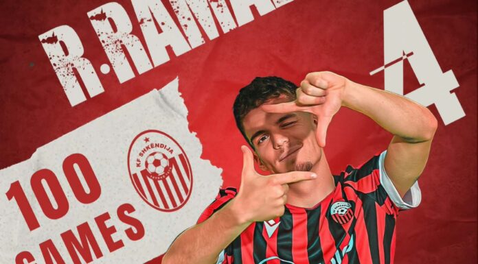 Решат Рамадани со сто настапи за Шкендија