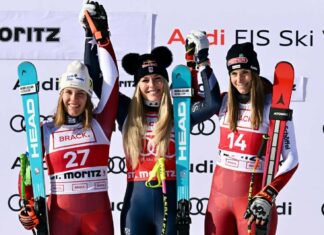 Линдзи Вон прва на денешниот спуст