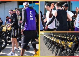 Дончиќ како Дедо Мраз: На сите во ЛА Лејкерс за Божиќ им купи по еден електричен велосипед (ВИДЕО)