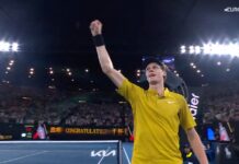 Синер со мака до 1/8 финалето на Австралија Опен