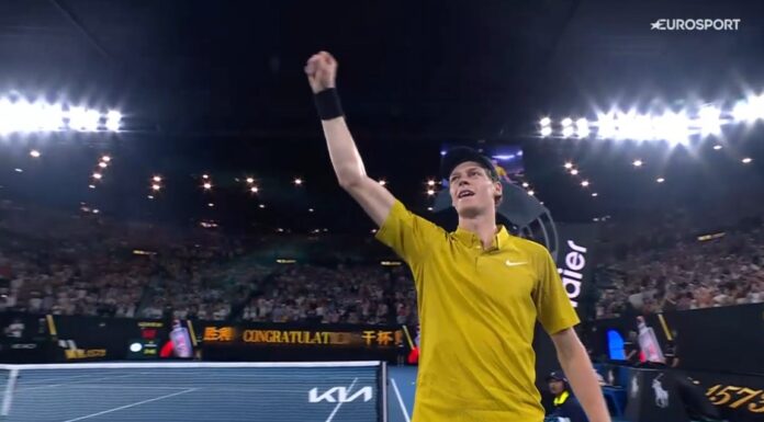 Синер со мака до 1/8 финалето на Австралија Опен