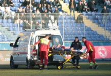 Шок вест од Босна: Матеј Цветаноски со скршеница на ногата