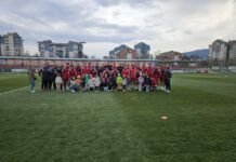 ФОТО НА ДЕНОТ: На тренингот на А-репрезентацијата и дечињата од градинката „Детска радост“!