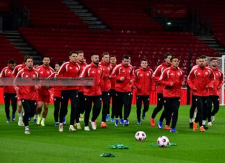 Македонија тренираше на “Паркен“: Одиме на победа, одиме во битка до последен здив!(ФОТО)