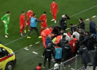 Немили сцени во Осијек: За време на натпревар турскиот селектор падна и загуби свест! (ВИДЕО)