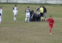 Ужасни сцени во Прилеп: Капитенот на Победа колабираше на теренот, па беше пренесен во болница!