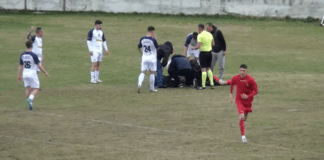 Ужасни сцени во Прилеп: Капитенот на Победа колабираше на теренот, па беше пренесен во болница!