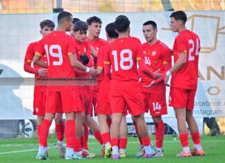 Македонија У19 на стартот против Фарски Острови