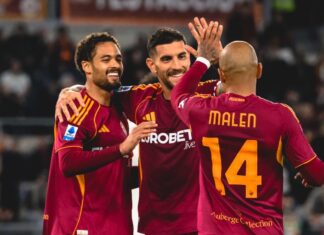 Хет-трик на Мален за нова победа на Рома