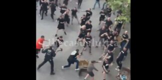 Сосема логичен вовед во вечерашното финале во Лигата на Конференции: Судир на навивачите на Кристал Палас и Рајо (ВИДЕО)
