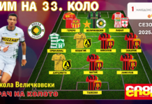 ТИМ И ИГРАЧ НА 33.КОЛО: Величковски броеше до четири!