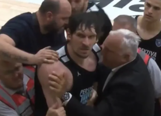 Хаос во Словенија: Марјановиќ сакаше да се тепа со навивач, Дончиќ го спречи (ВИДЕО)