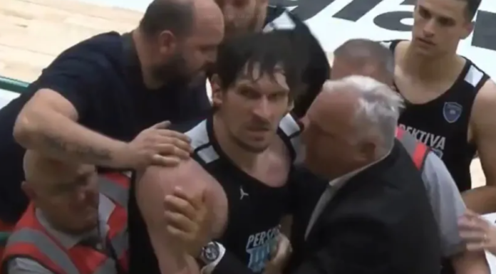 Хаос во Словенија: Марјановиќ сакаше да се тепа со навивач, Дончиќ го спречи (ВИДЕО)