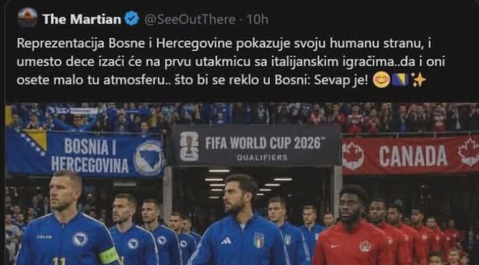 Наместо дечиња, Босанците ги „водат“ Италијанците за рака – за да ја почувствуваат мундијалската атмосфера