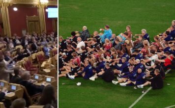 „Викинзите“ на свој начин ја прославија новата победа, поддршка стигна и од Парламентот (ВИДЕО)