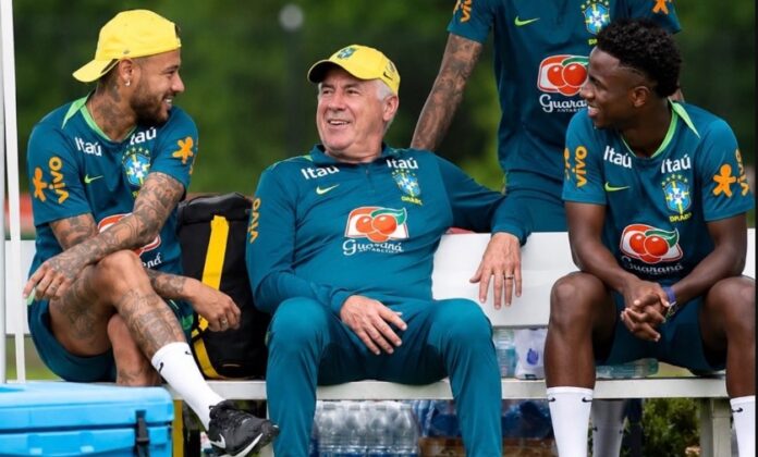 ancelotti brazil neymar vini
