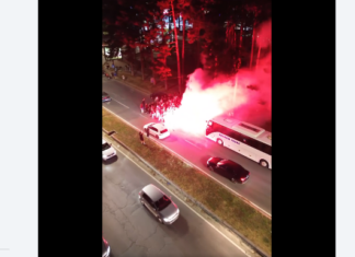 Под Шара вечерва гори: Еве како фудбалерите на Шкендија беа пречекани од своите фанови!(ВИДЕО)